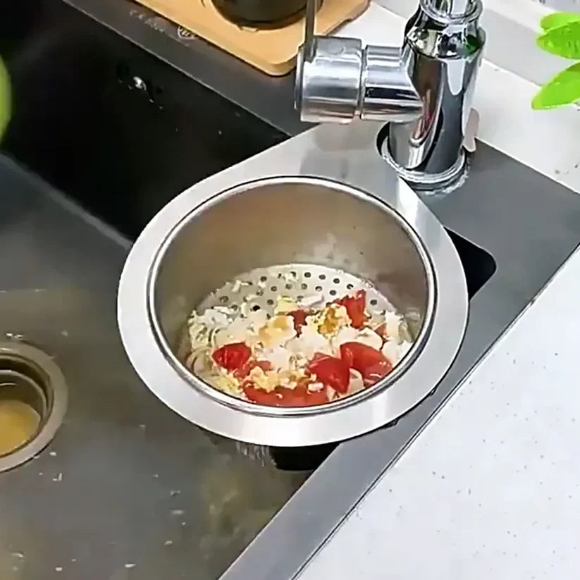 Stainless Steel Sink Organiser – All-in-One Basket with Intelligent Drain | Buy 1 Get 1 Free 🔥