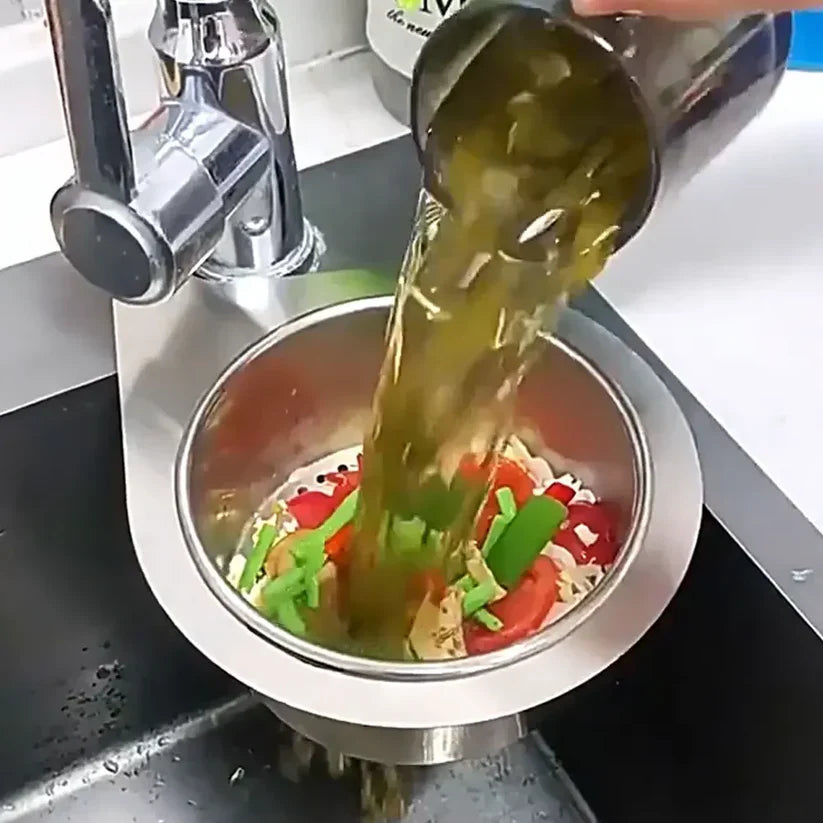 Stainless Steel Sink Organiser – All-in-One Basket with Intelligent Drain | Buy 1 Get 1 Free 🔥